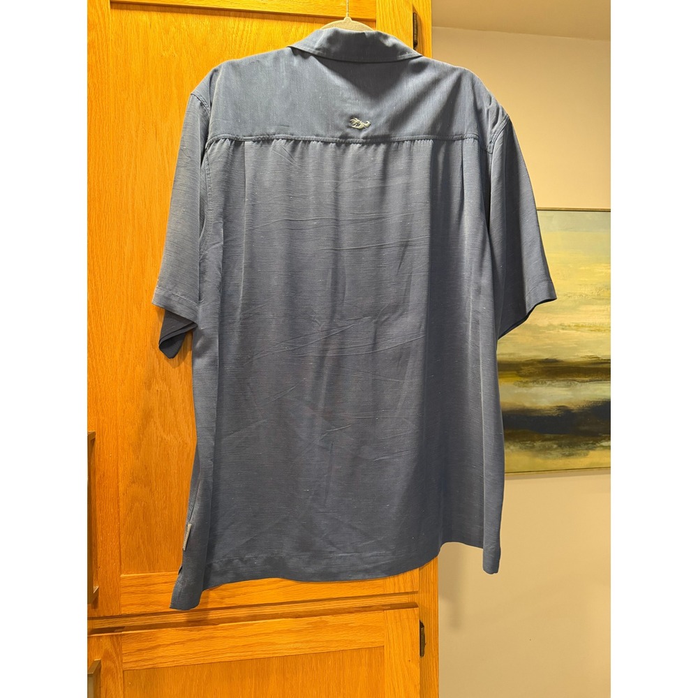Honolua Surf Co Mens Blue Bamboo Print Button Down Shirt Comfort Fit Large - Picture 6 of 6